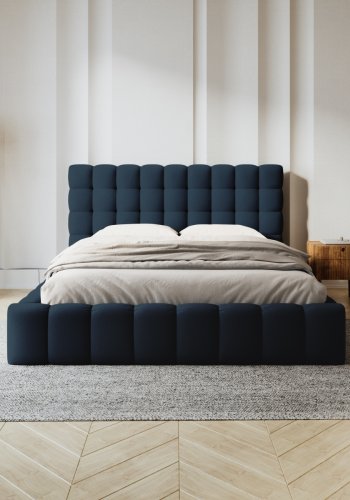 MICADONI  Opbevaringsseng med sengegavl, 