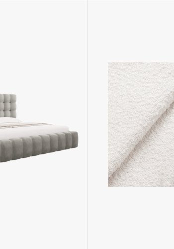 MICADONI  Opbevaringsseng i fljl med sengegavl, 