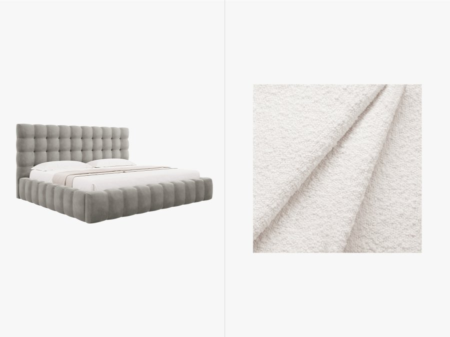 MICADONI  Opbevaringsseng i fljl med sengegavl, 