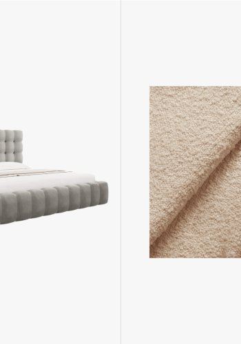 MICADONI  Opbevaringsseng i fljl med sengegavl, 