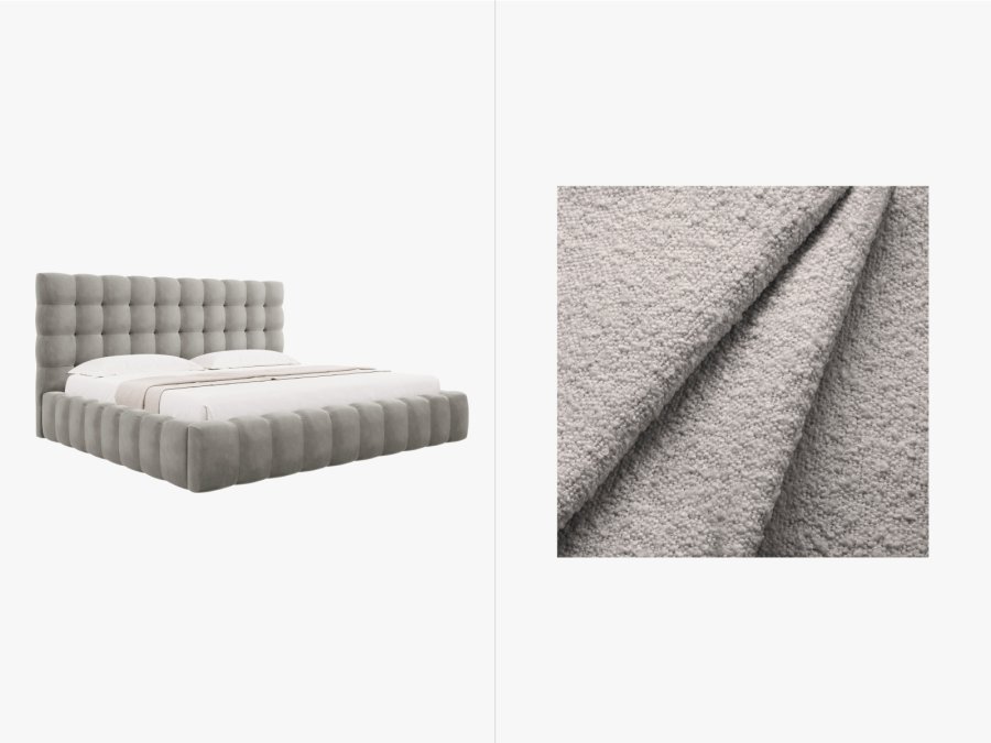 MICADONI  Opbevaringsseng i fljl med sengegavl, 