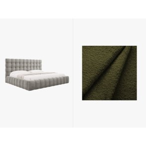 MICADONI  Opbevaringsseng i fljl med sengegavl, 