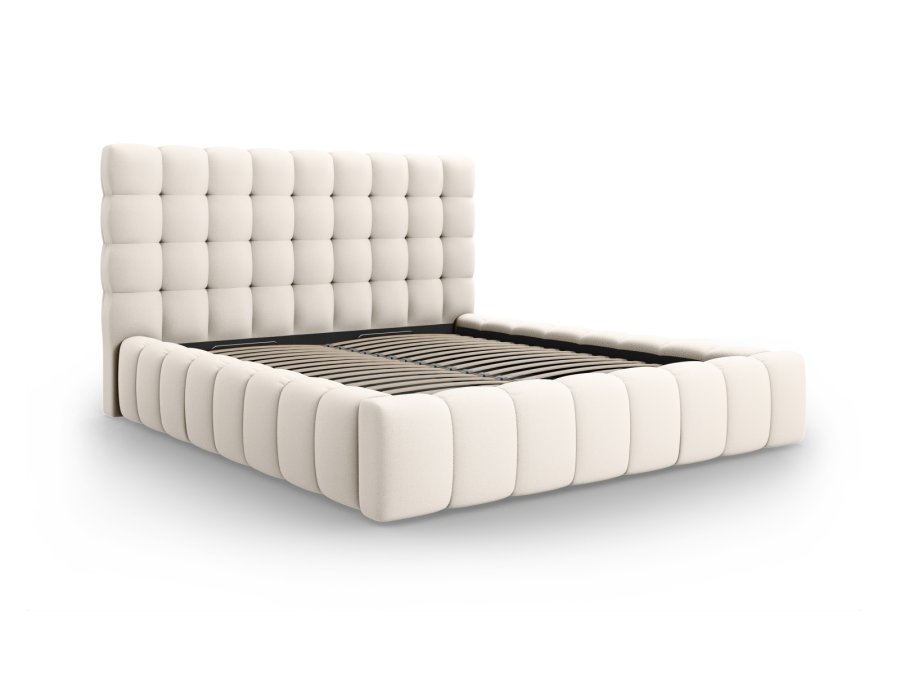 MICADONI  Opbevaringsseng med sengegavl, 