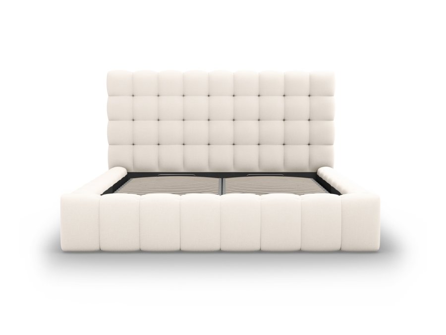 MICADONI  Opbevaringsseng med sengegavl, 