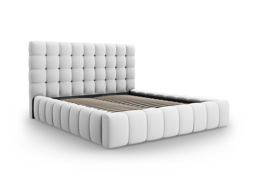 MICADONI  Opbevaringsseng med sengegavl, 