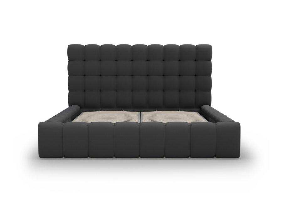 MICADONI  Opbevaringsseng med sengegavl, 