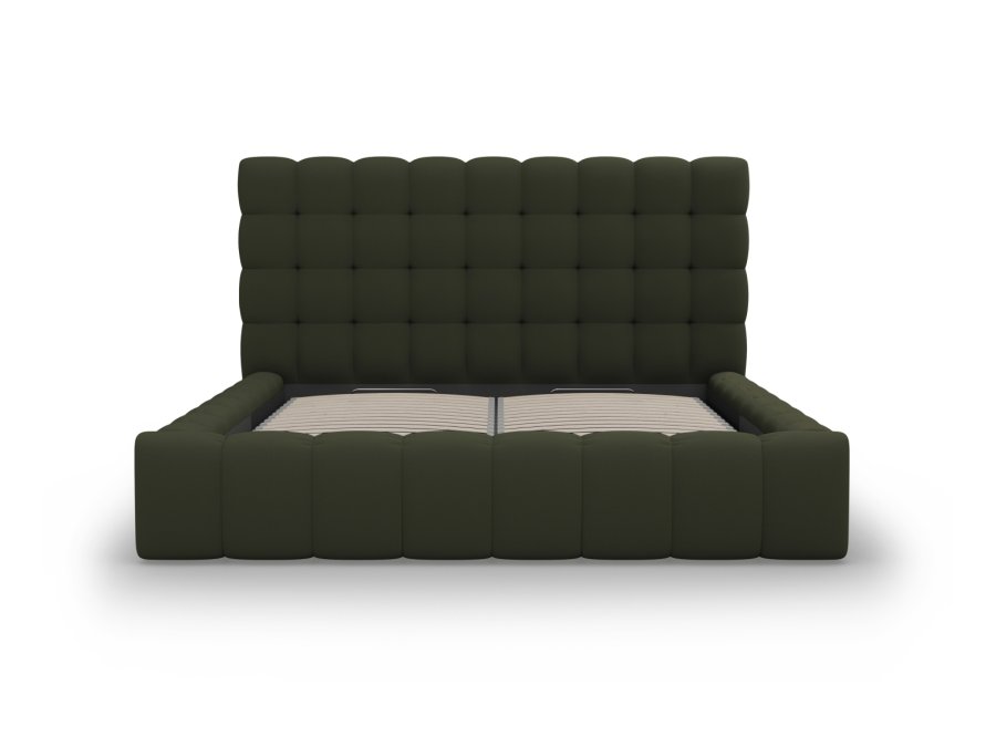 MICADONI  Opbevaringsseng med sengegavl, 