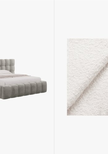 MICADONI  Opbevaringsseng i fljl med dobbelt sengegavl, 