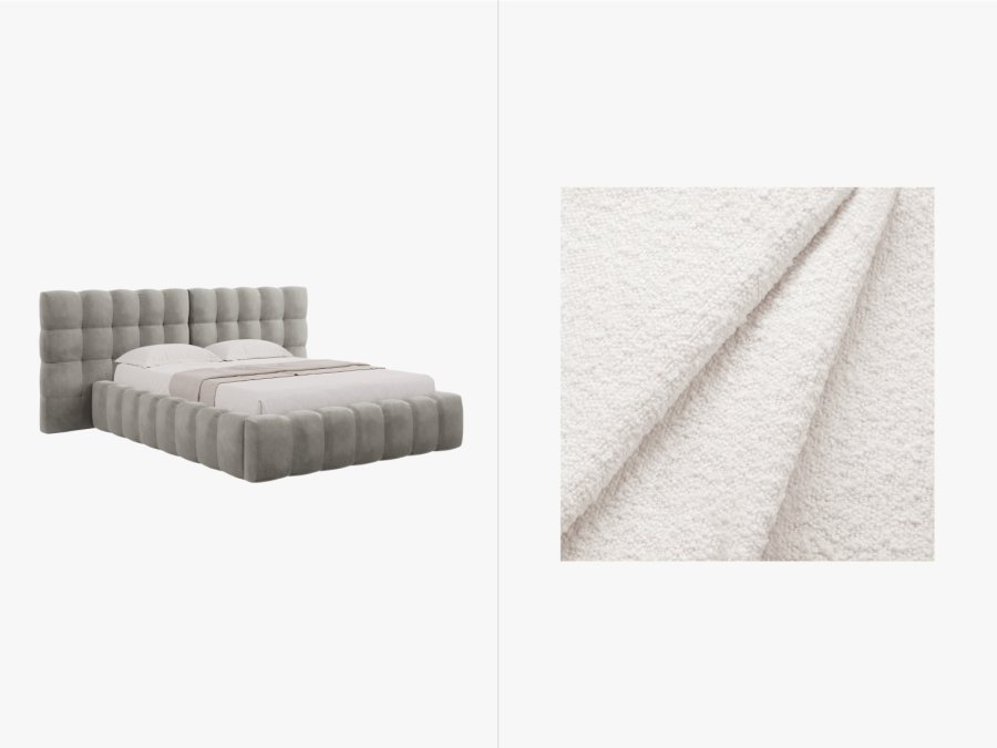 MICADONI  Opbevaringsseng i fljl med dobbelt sengegavl, 