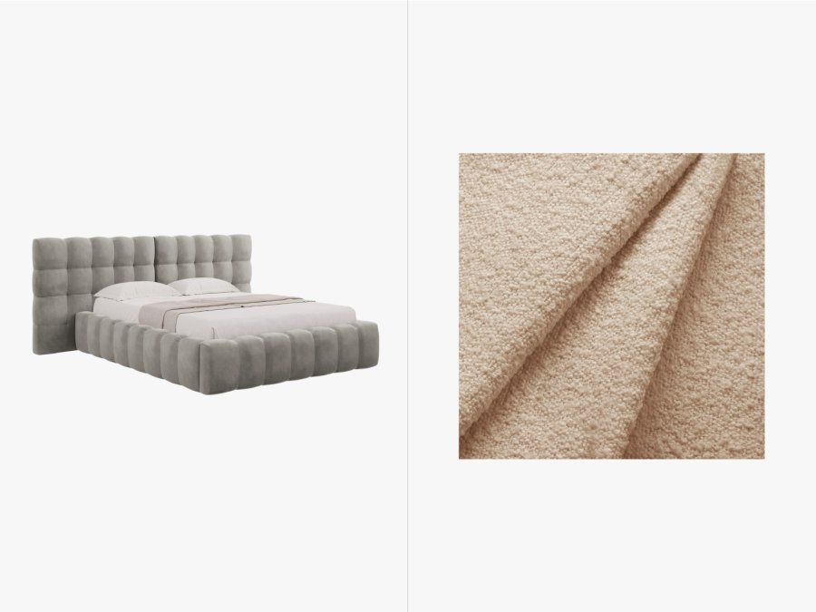 MICADONI  Opbevaringsseng i fljl med dobbelt sengegavl, 