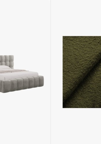 MICADONI  Opbevaringsseng i fljl med dobbelt sengegavl, 