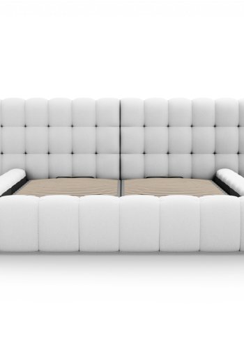 MICADONI  Opbevaringsseng med dobbelt sengegavl, 