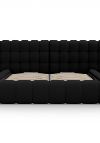 MICADONI  Opbevaringsseng med dobbelt sengegavl, 