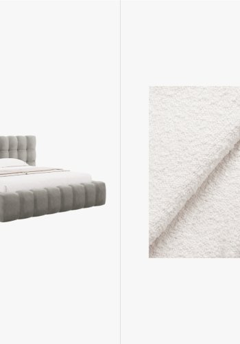 MICADONI  Opbevaringsseng i fljl med dobbelt sengegavl, 