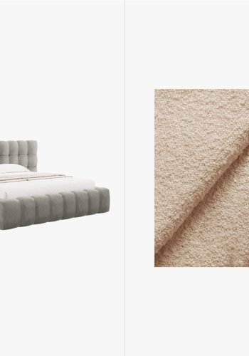 MICADONI  Opbevaringsseng i fljl med dobbelt sengegavl, 