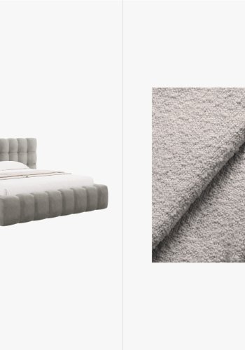 MICADONI  Opbevaringsseng i fljl med dobbelt sengegavl, 