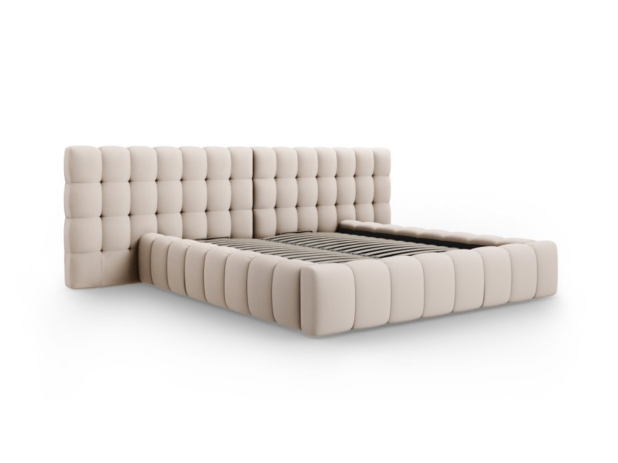 MICADONI  Opbevaringsseng med dobbelt sengegavl, 