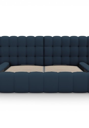 MICADONI  Opbevaringsseng med dobbelt sengegavl, 