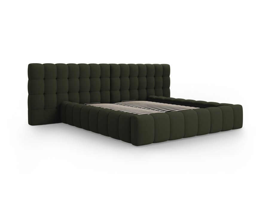 MICADONI  Opbevaringsseng med dobbelt sengegavl, 