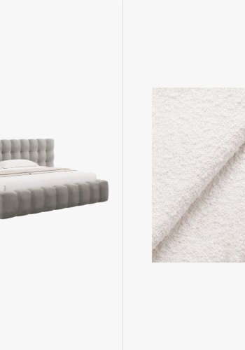 MICADONI  Opbevaringsseng i fljl med dobbelt sengegavl, 