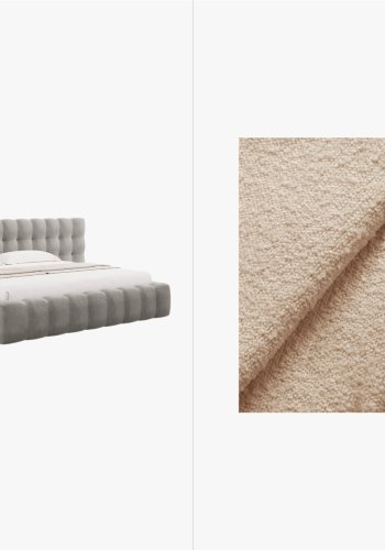 MICADONI  Opbevaringsseng i fljl med dobbelt sengegavl, 