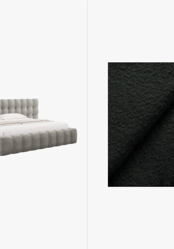 MICADONI  Opbevaringsseng i fljl med dobbelt sengegavl, 