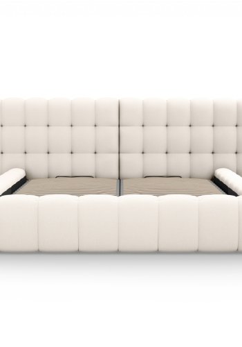 MICADONI  Opbevaringsseng med dobbelt sengegavl, 