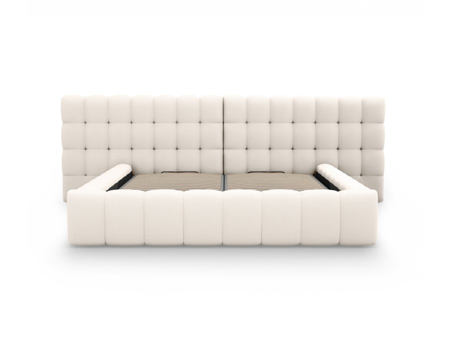 MICADONI  Opbevaringsseng med dobbelt sengegavl, 