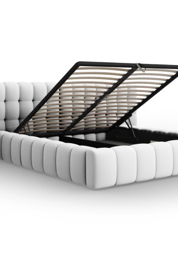 MICADONI  Opbevaringsseng med dobbelt sengegavl, 