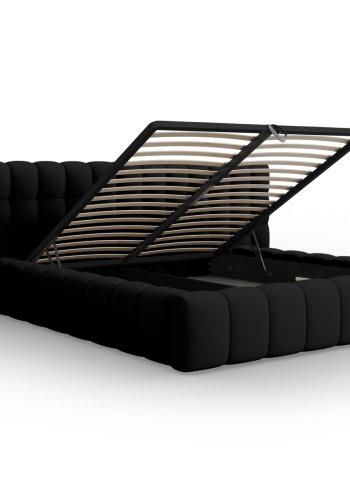 MICADONI  Opbevaringsseng med dobbelt sengegavl, 