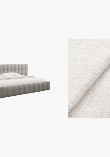 MICADONI  Opbevaringsseng i fljl med dobbelt sengegavl, 