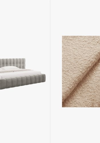 MICADONI  Opbevaringsseng i fljl med dobbelt sengegavl, 