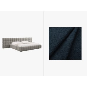 MICADONI  Opbevaringsseng i fljl med dobbelt sengegavl, 