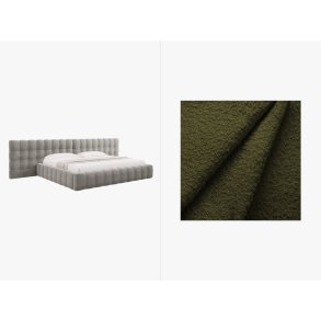 MICADONI  Opbevaringsseng i fljl med dobbelt sengegavl, 