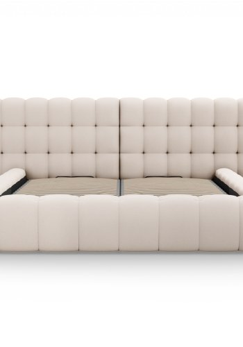 MICADONI  Opbevaringsseng med dobbelt sengegavl, 