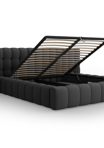 MICADONI  Opbevaringsseng med dobbelt sengegavl, 