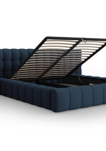 MICADONI  Opbevaringsseng med dobbelt sengegavl, 