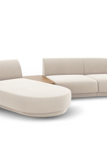 MICADONI  Velvet Left Modular Sofa, 