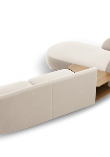 MICADONI  Velvet Left Modular Sofa, 