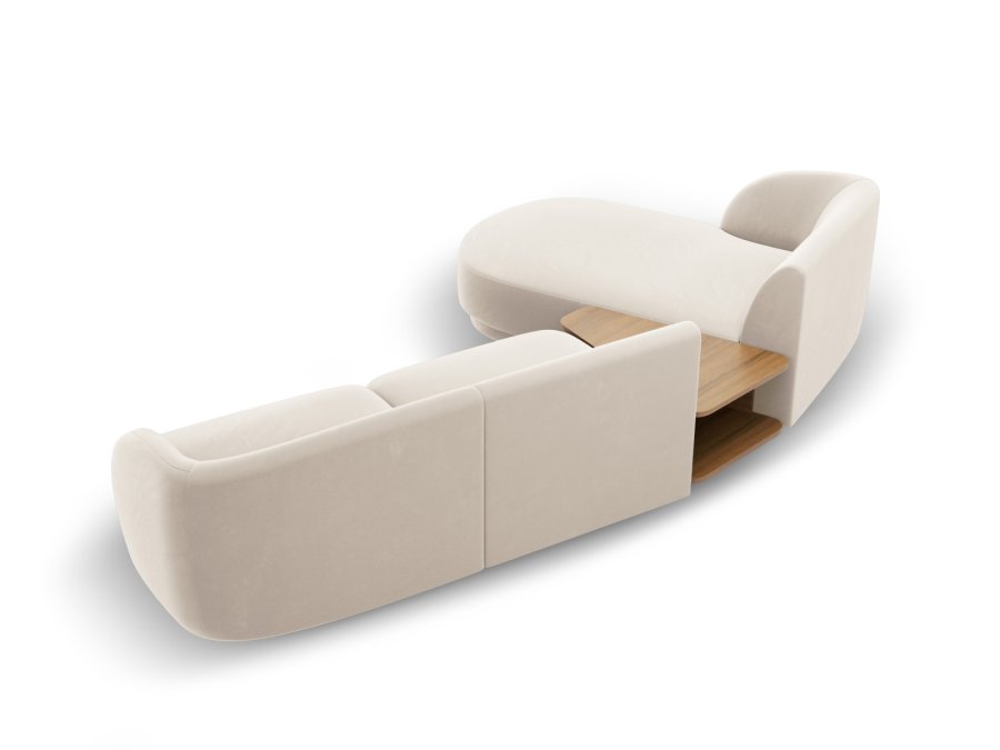 MICADONI  Velvet Left Modular Sofa, 