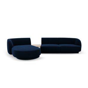 MICADONI  Velvet Left Modular Sofa, 