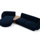 MICADONI  Velvet Left Modular Sofa, 