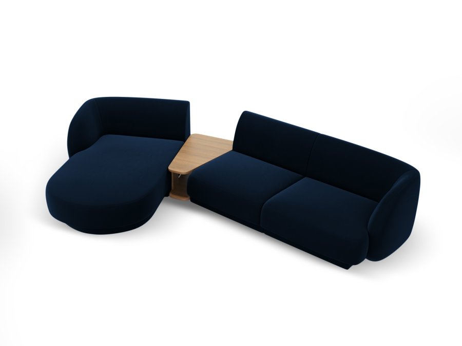 MICADONI  Velvet Left Modular Sofa, 