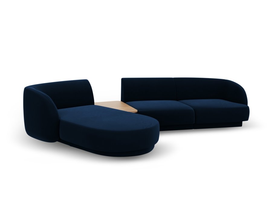 MICADONI  Velvet Left Modular Sofa, 