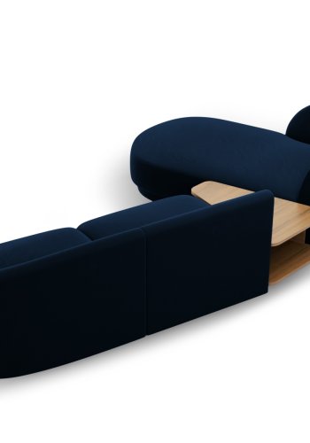 MICADONI  Velvet Left Modular Sofa, 