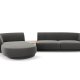 MICADONI  Velvet Left Modular Sofa, 