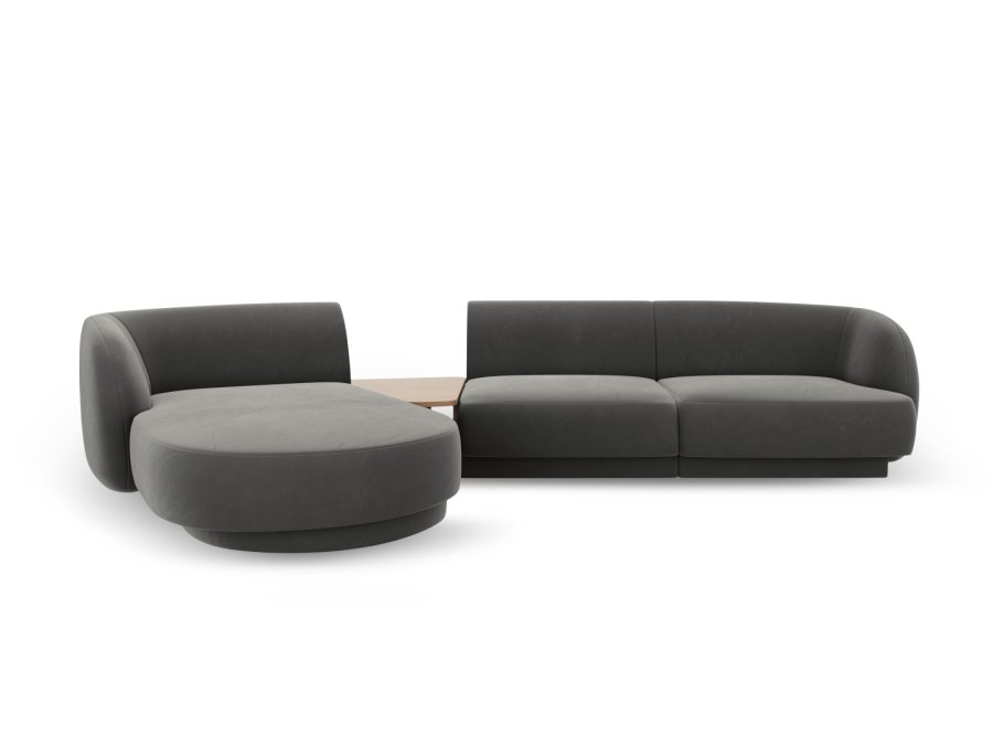 MICADONI  Velvet Left Modular Sofa, 