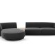 MICADONI  Velvet Left Modular Sofa, 