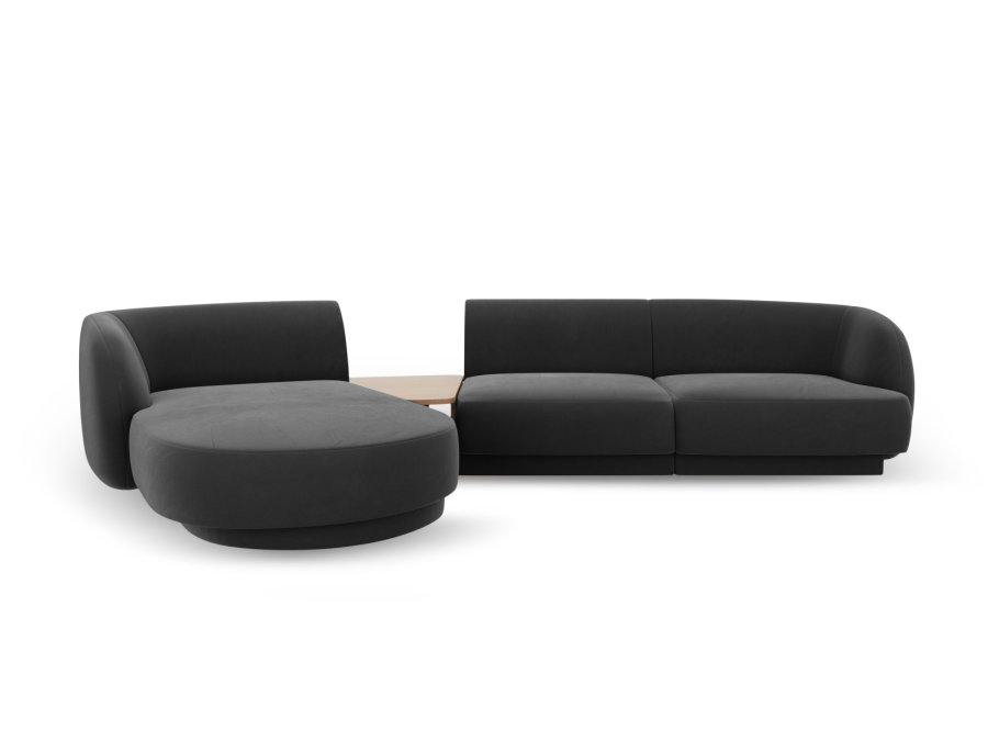 MICADONI  Velvet Left Modular Sofa, 