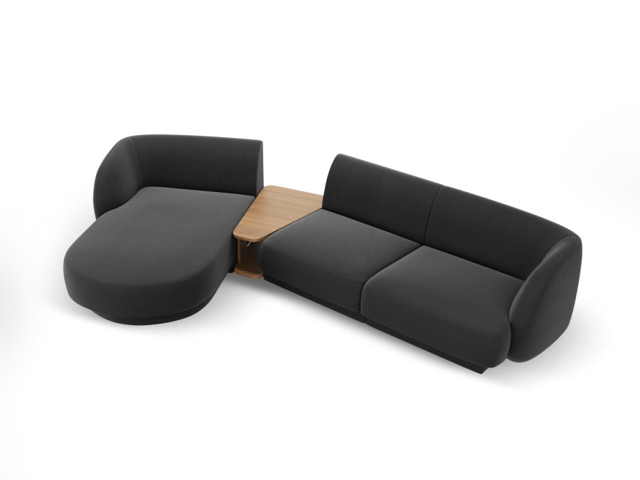 MICADONI  Velvet Left Modular Sofa, 
